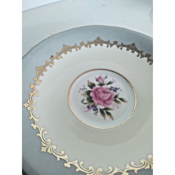 Vintage Aynsley Lancaster Pattern Grey Teacup and Saucer #7610 - Picture 6 of 16